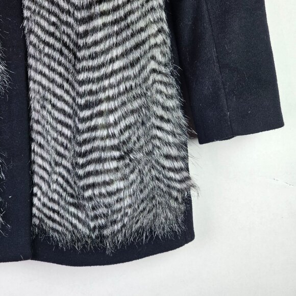 Ann Taylor Cashmere Faux Fur Long Waisted Coat, Sz XS - Picture 4 of 9
